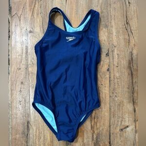 Navy Speedo swimsuit